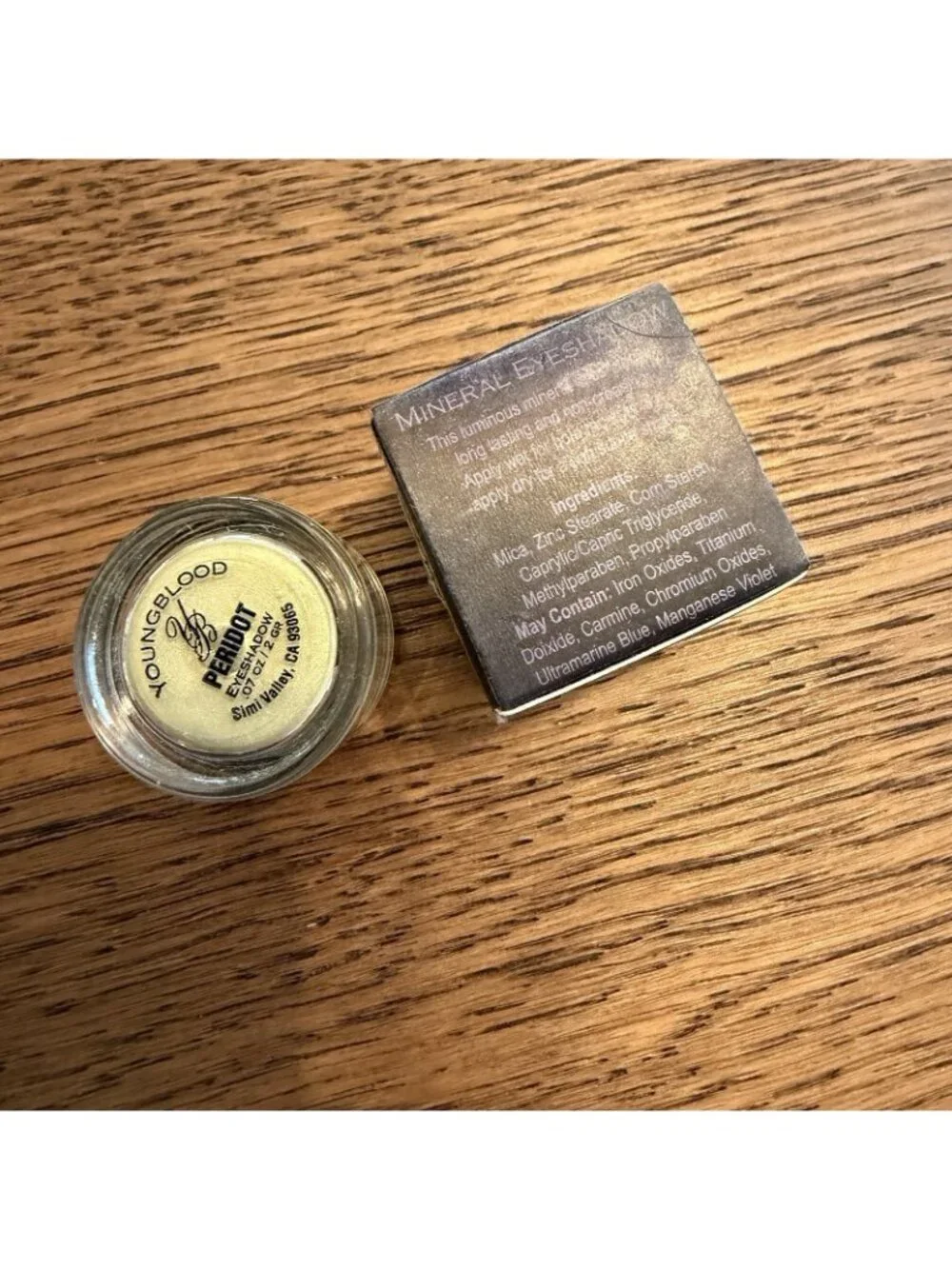 Youngblood Mineral Cosmetics Crushed Mineral Eyeshadow Peridot Green Sealed New
